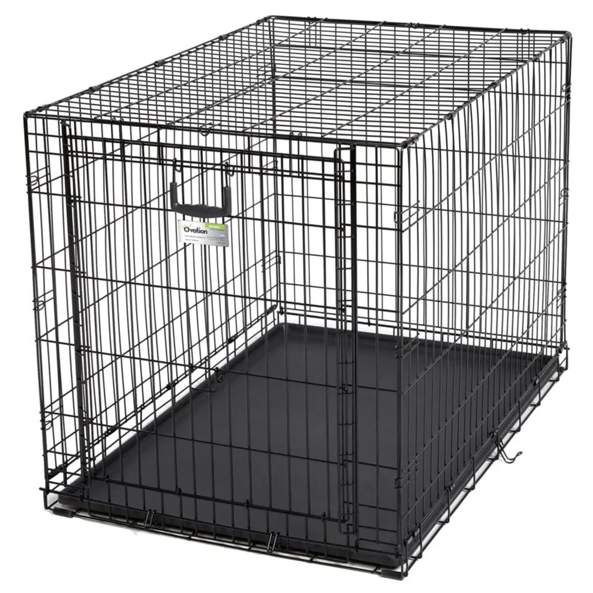 MidWest Homes for Pets Large Ovation Single Door Folding Dog Crate 43.5"L x 28.5"W x 30.5"H | Space-Saving Patented Door - main product image