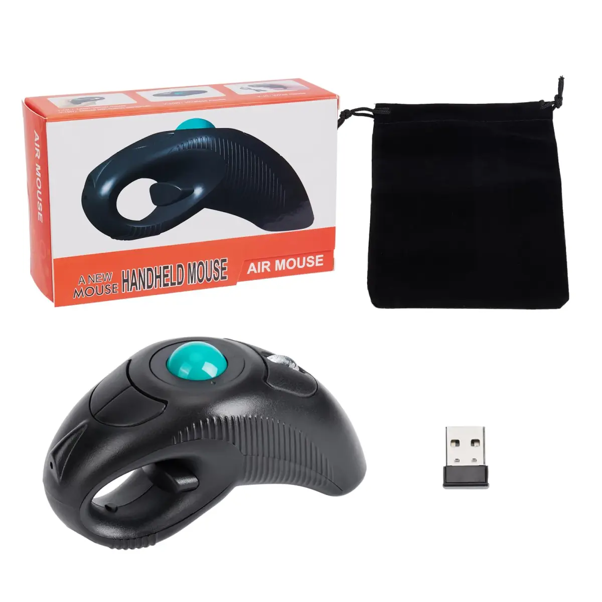 welspo Wireless USB Finger Trackball Mouse with Green Ball | Ambidextrous Laser Sensor - view 8