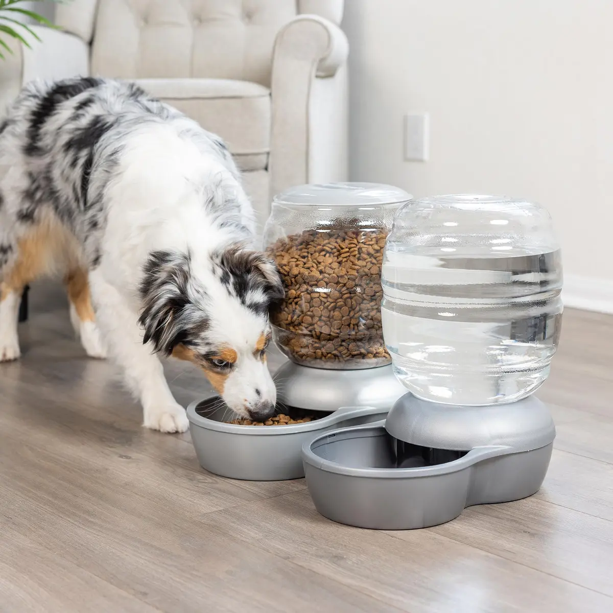 Petmate Replendish Gravity Waterer 2.5 Gallon (9.5L) Blue | Continuous Filtered Water Supply for Dogs & Cats - view 2