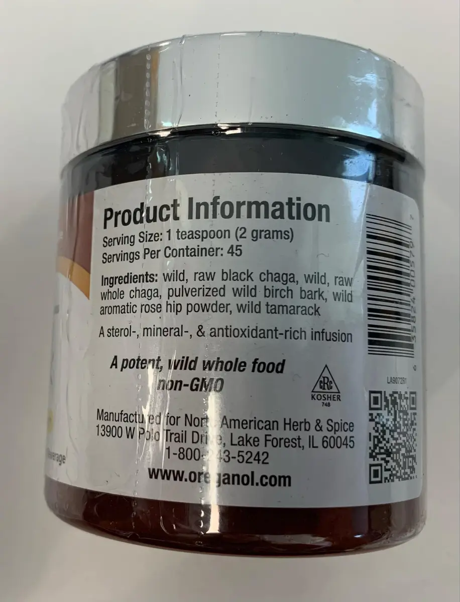 NORTH AMERICAN HERB & SPICE ChagaBlack Tea 3.2 oz | Adaptogen, Endurance & Stamina Support - view 3