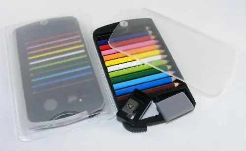 BC USA Japanese Mini Colored Pencils in Case with Eraser & Sharpener | 12 Colors, Compact Travel Size - view 7