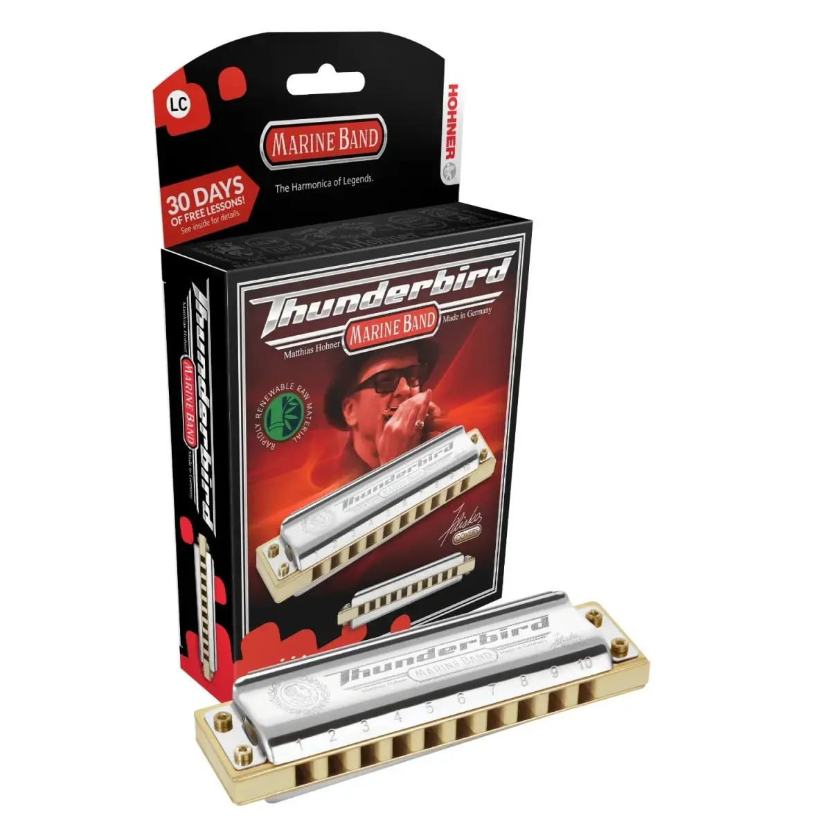 Hohner Thunderbird Harmonica Low Eb Key | Deep-Toned Diatonic Instrument for Rich Sound - main product image