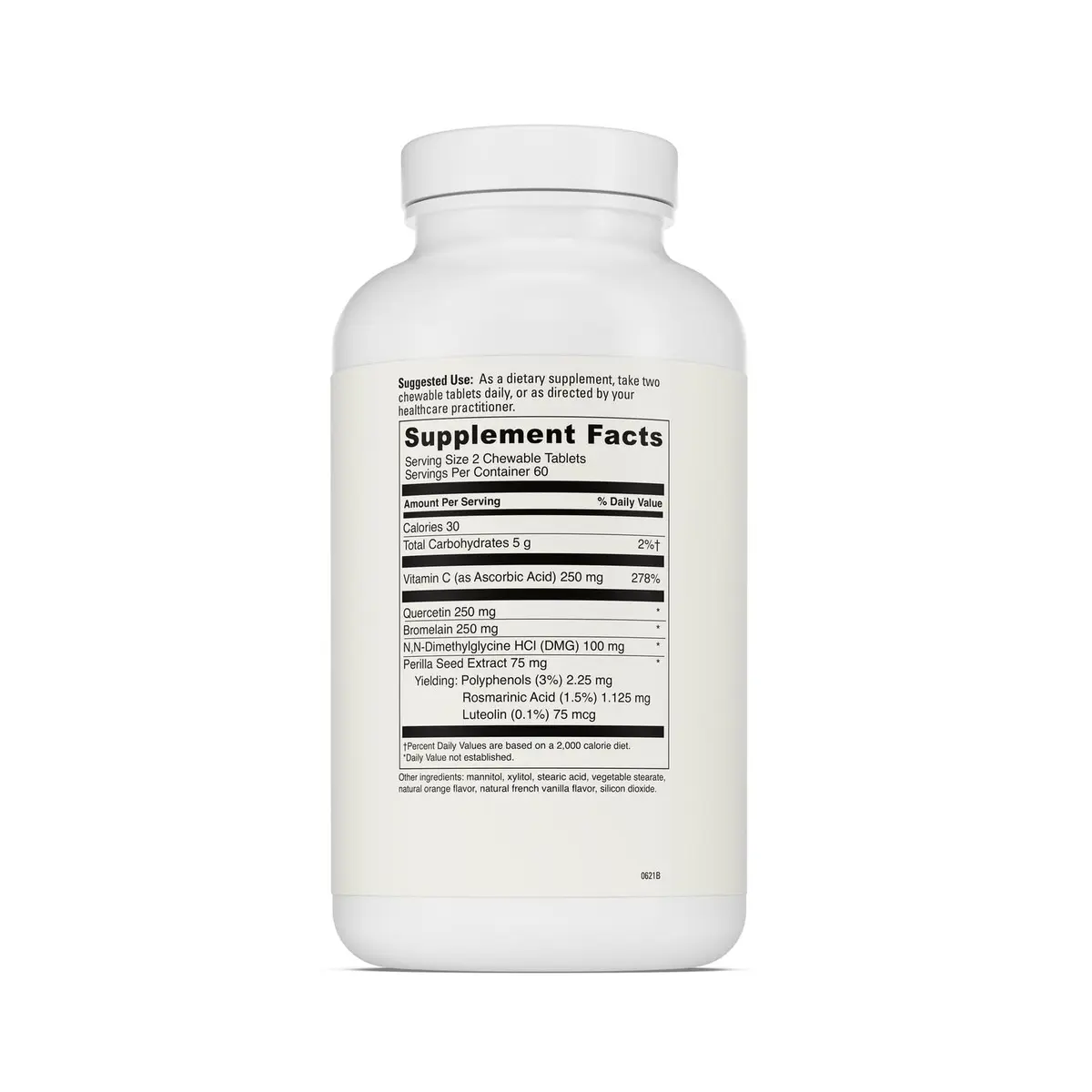 DAVINCI Labs Aller-DMG Chewable 120 Tablets | Immune & Respiratory Support, Orange Cream Flavor - view 2
