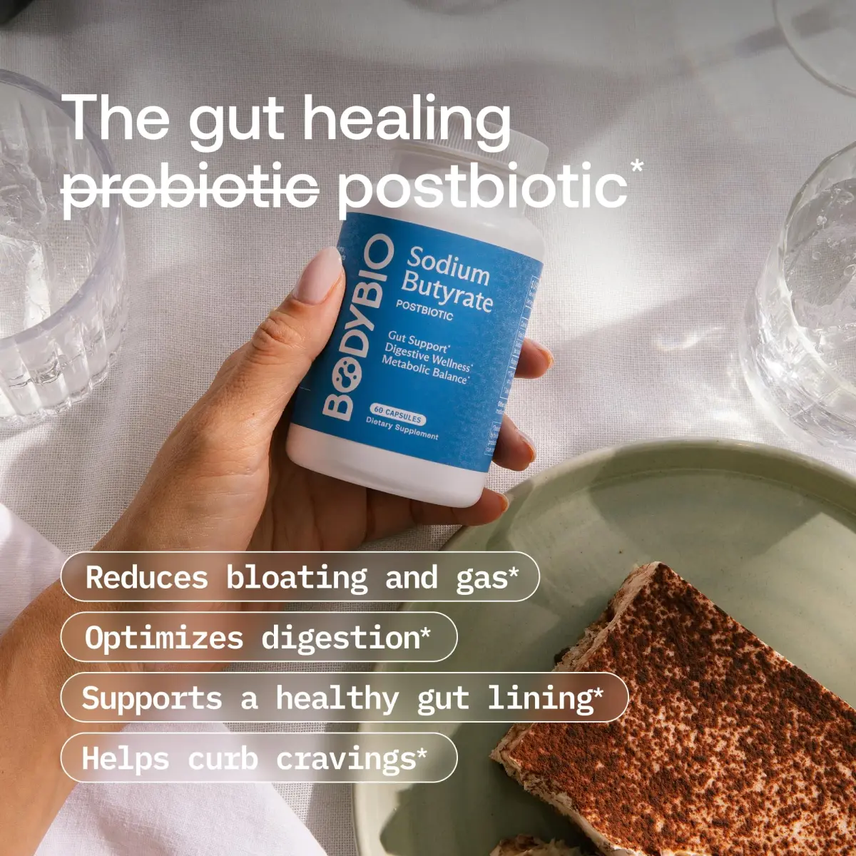 BodyBio Butyrate Sodium 100 Count | Postbiotic for Gut & Digestive Support - view 4