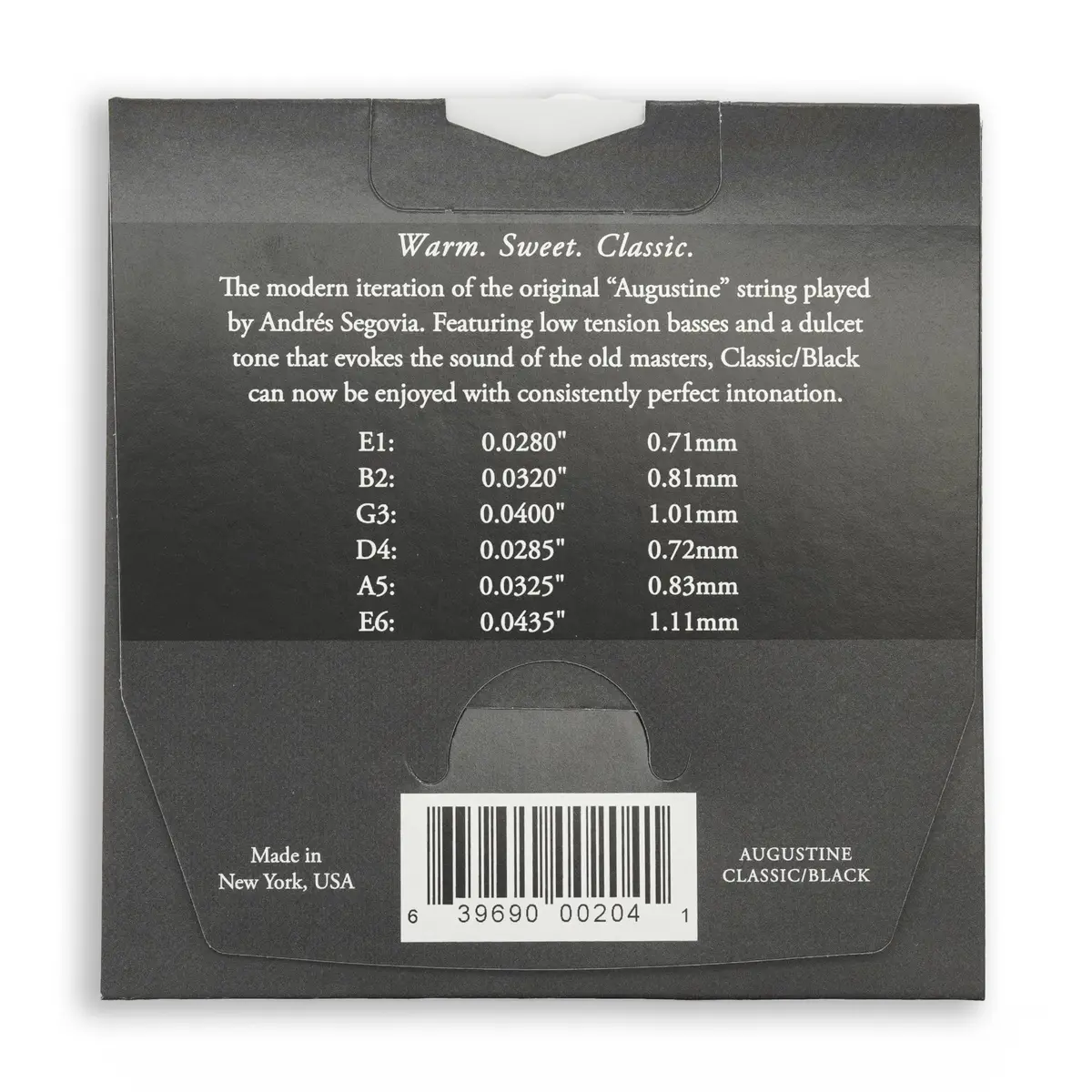Augustine Strings Classic Black Low Tension Classical Guitar Strings | Nylon, 1 Set - view 2
