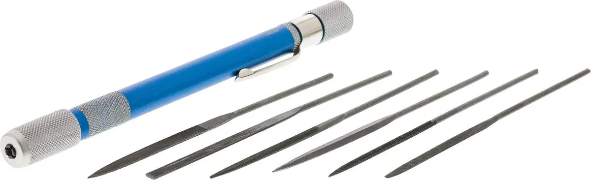 EUROTOOL Pocket Mini Needle File Set, 6 Piece | Fine Cut, 4" (100mm) for Jewelry & Watch Repair - main product image