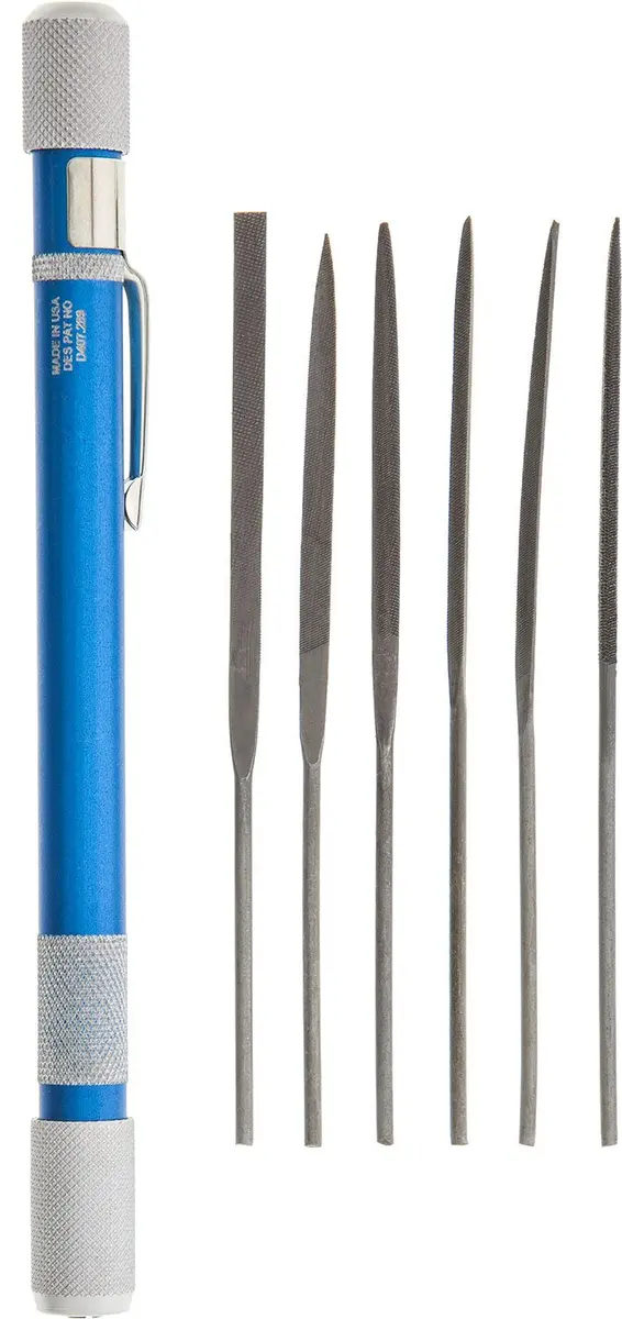 EUROTOOL Pocket Mini Needle File Set, 6 Piece | Fine Cut, 4" (100mm) for Jewelry & Watch Repair - view 4