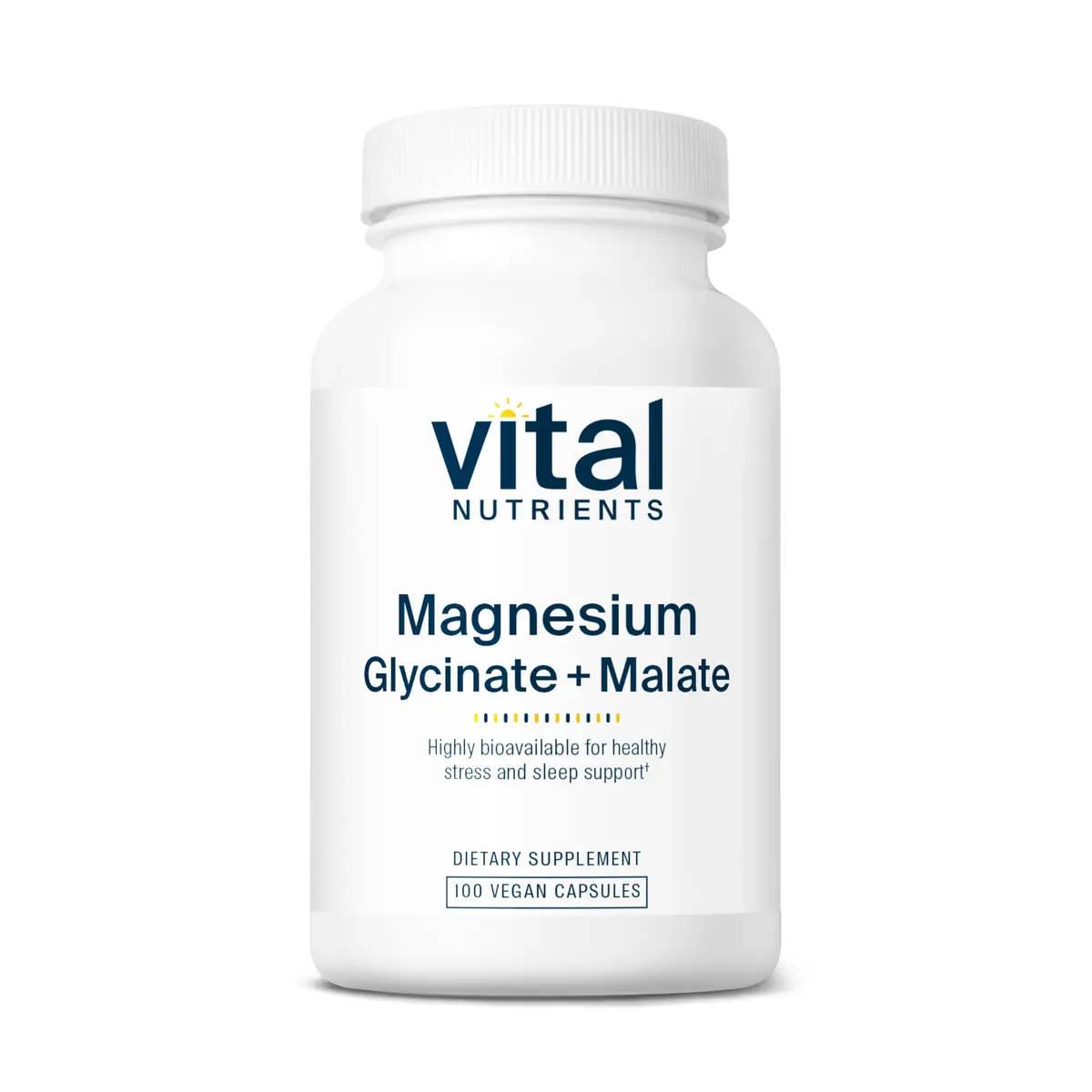 Vital Nutrients Magnesium Glycinate + Malate 240mg | Supports Heart & Bone Health, 100 Capsules - main product image