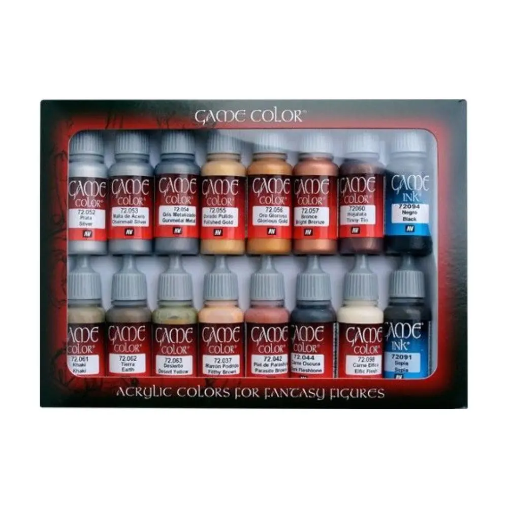 Vallejo Game Color Leather and Metal Set | 16 Bottles x 18 ml | Realistic Miniature Painting - view 5