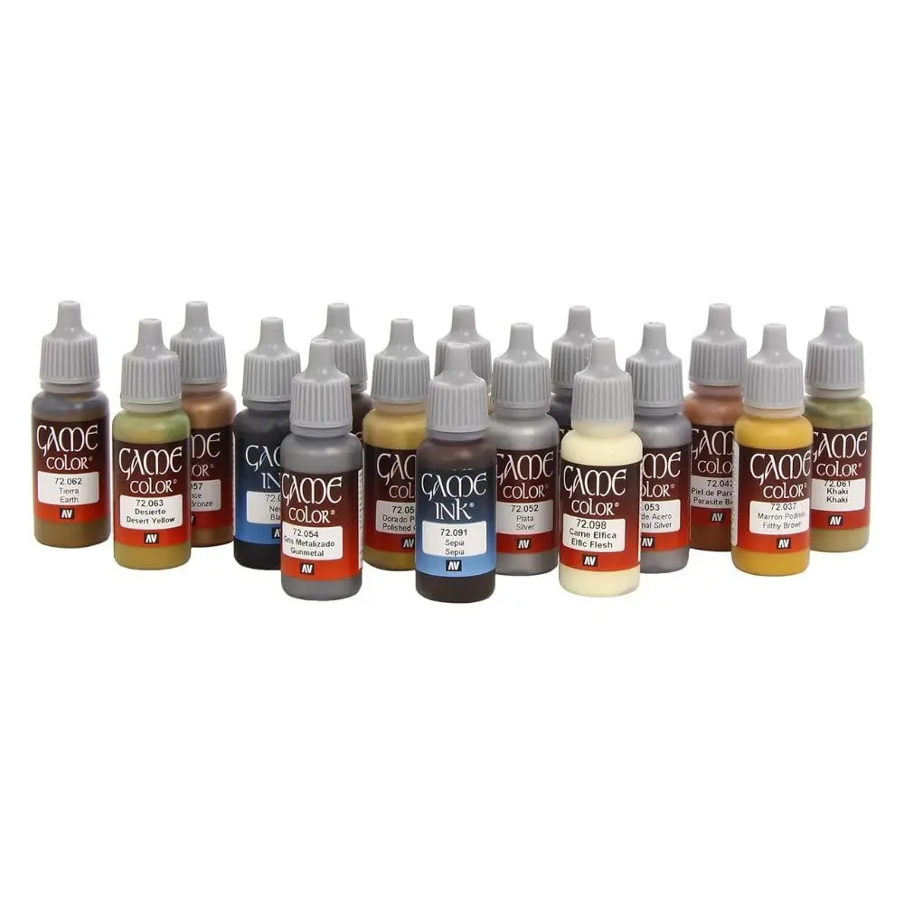 Vallejo Game Color Leather and Metal Set | 16 Bottles x 18 ml | Realistic Miniature Painting - view 6