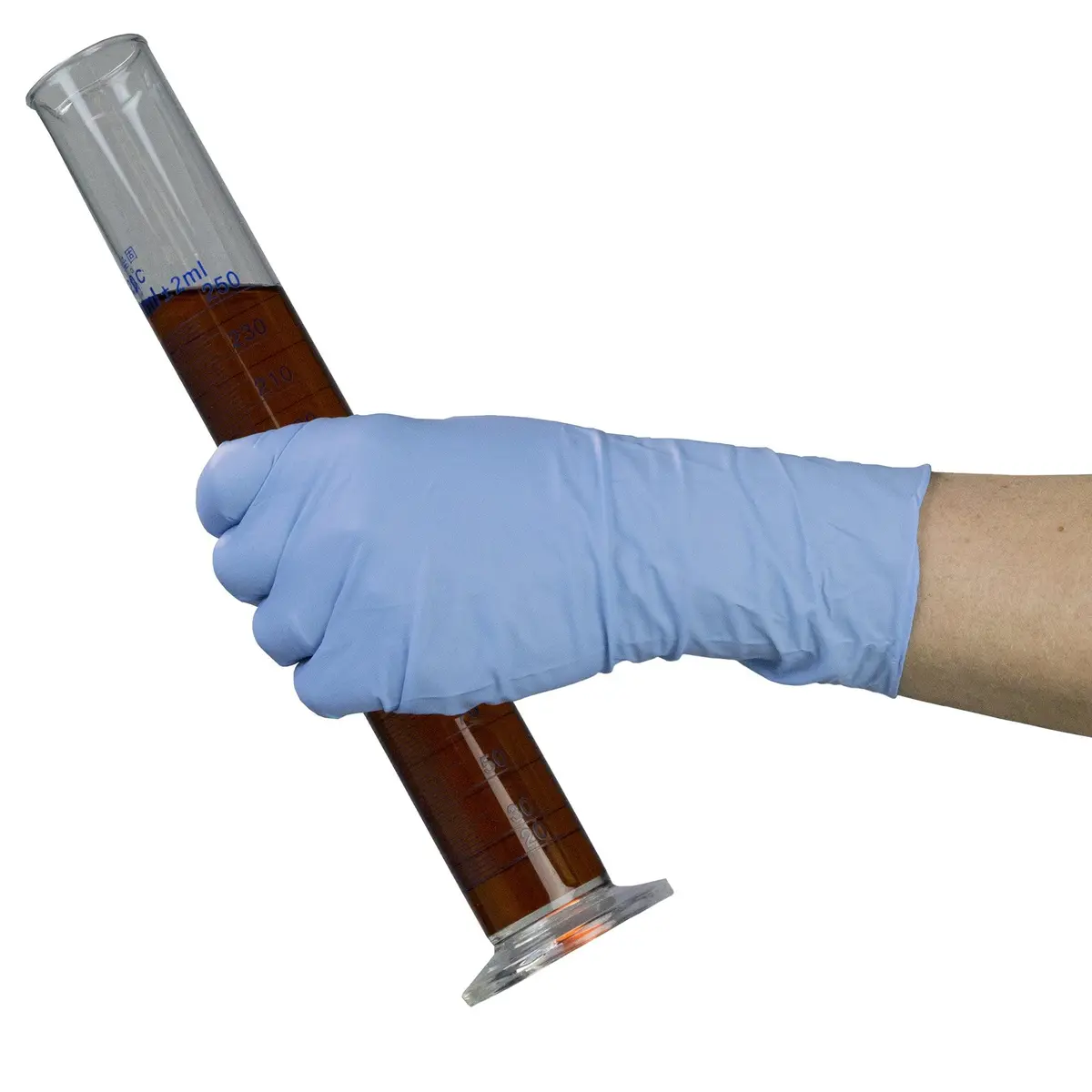 GLOVEPLUS HD Medical Blue Nitrile Gloves 8 mil, 12" Long | Powder-Free, Textured, Latex-Free, Extra Large - view 4