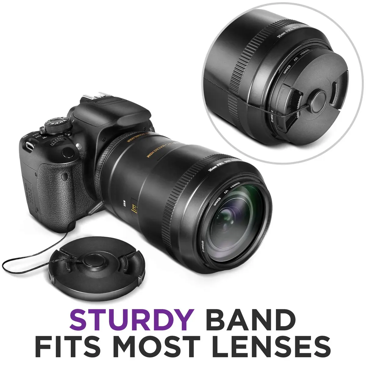 Altura Photo 5 Pcs Lens Cap Keeper Tether & Holder for Camera Lenses | Never Lose a Lens Cap Again - view 5