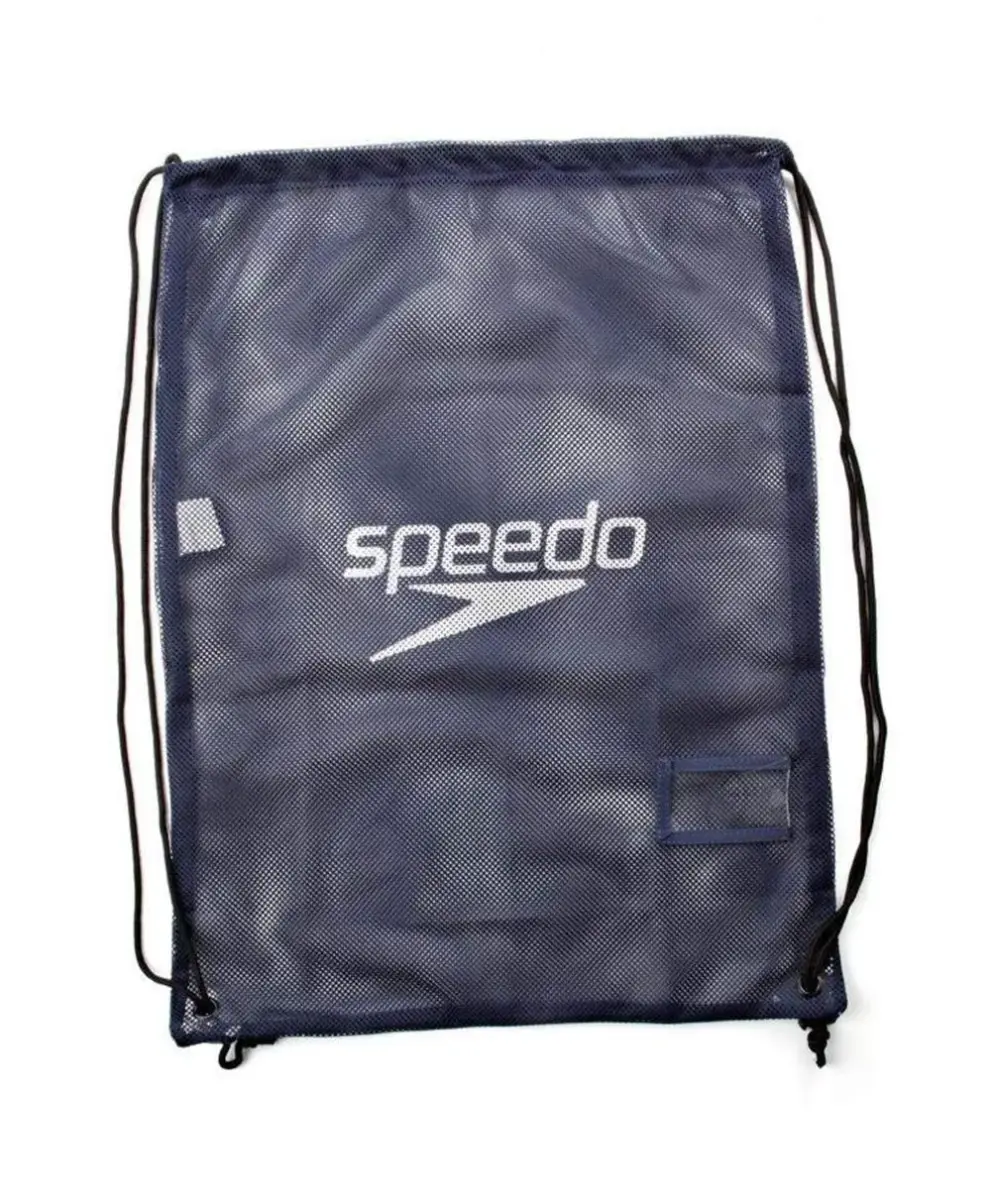 Speedo Black Navy Mesh Drawstring Bag 68cm (26.8in) | 35 Litre Capacity for Swimming Gear - main product image