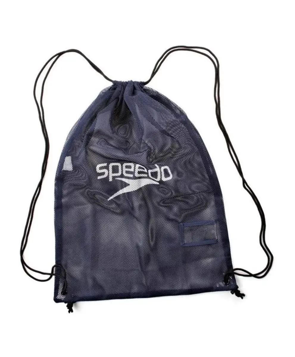 Speedo Black Navy Mesh Drawstring Bag 68cm (26.8in) | 35 Litre Capacity for Swimming Gear - view 2