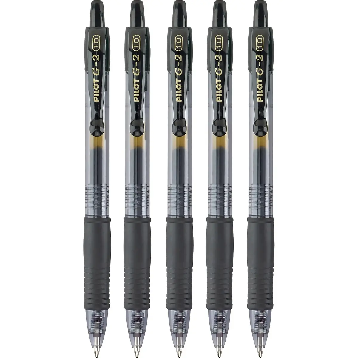 PILOT G2 Premium Rolling Ball Gel Pens, 1.0 mm Bold Point, Black Ink, 5-Pack | Smooth Writing Instrument - main product image