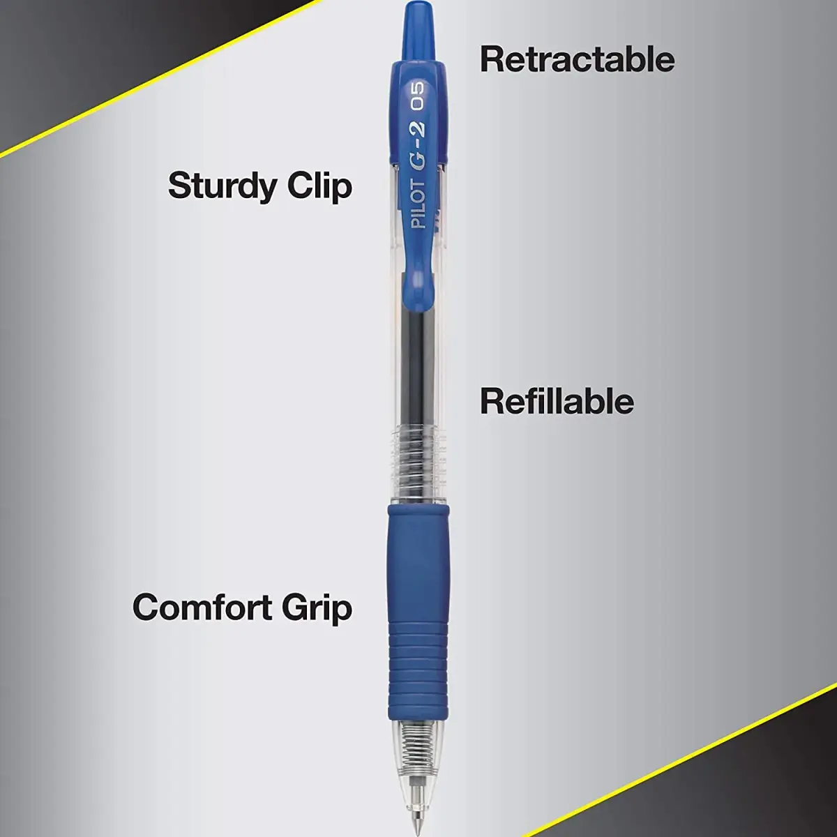 PILOT G2 Premium Refillable Gel Pens, Extra Fine Point 0.5mm, Blue Ink, 5-Pack | Smooth Writing & Long-Lasting - view 6