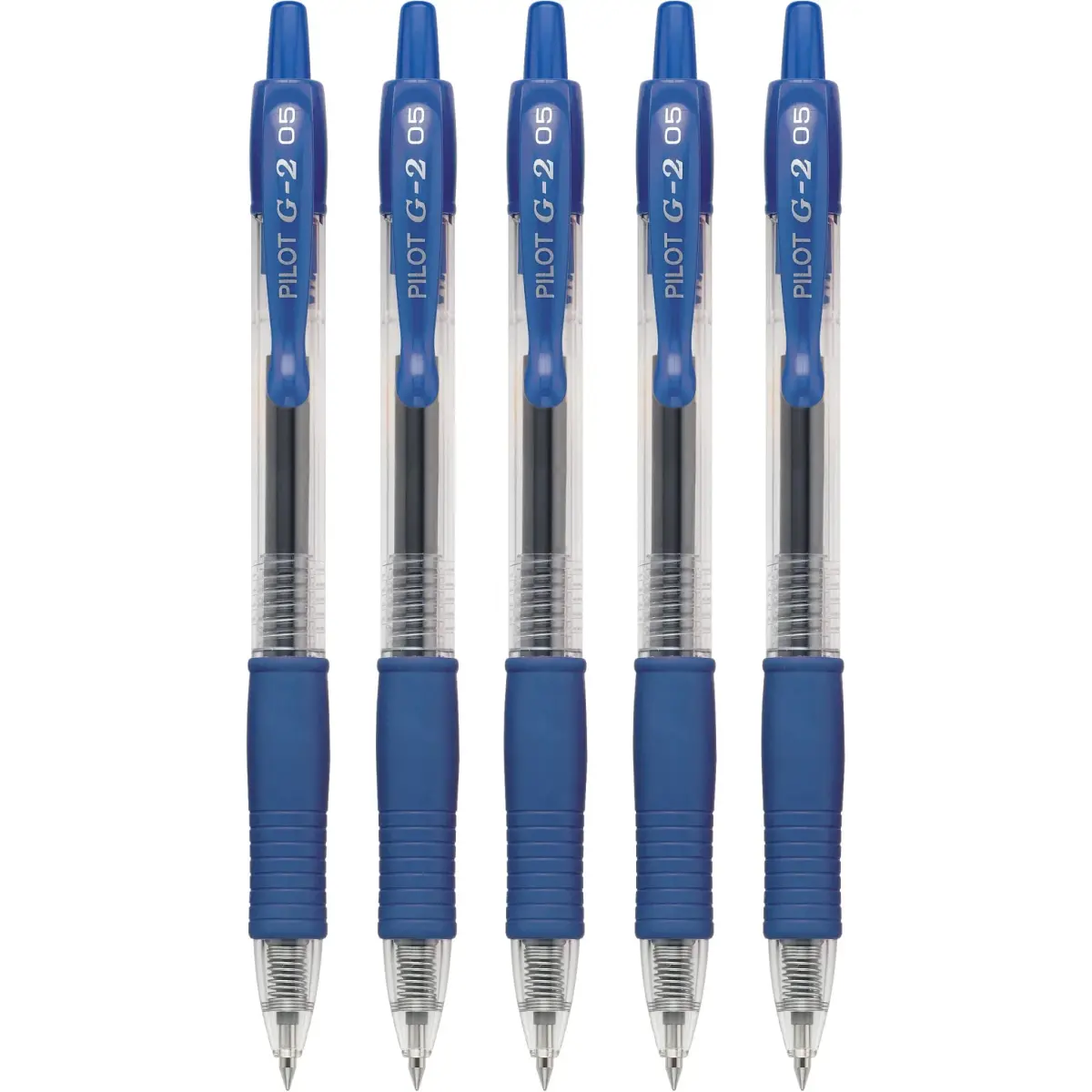 PILOT G2 Premium Refillable Gel Pens, Extra Fine Point 0.5mm, Blue Ink, 5-Pack | Smooth Writing & Long-Lasting - view 3