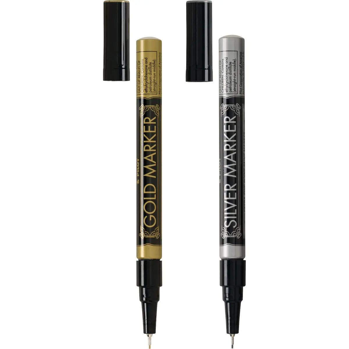 PILOT Extra Fine Point Permanent Markers, Gold/Silver Ink | Precise, Fade-Resistant, 2-Pack - view 3