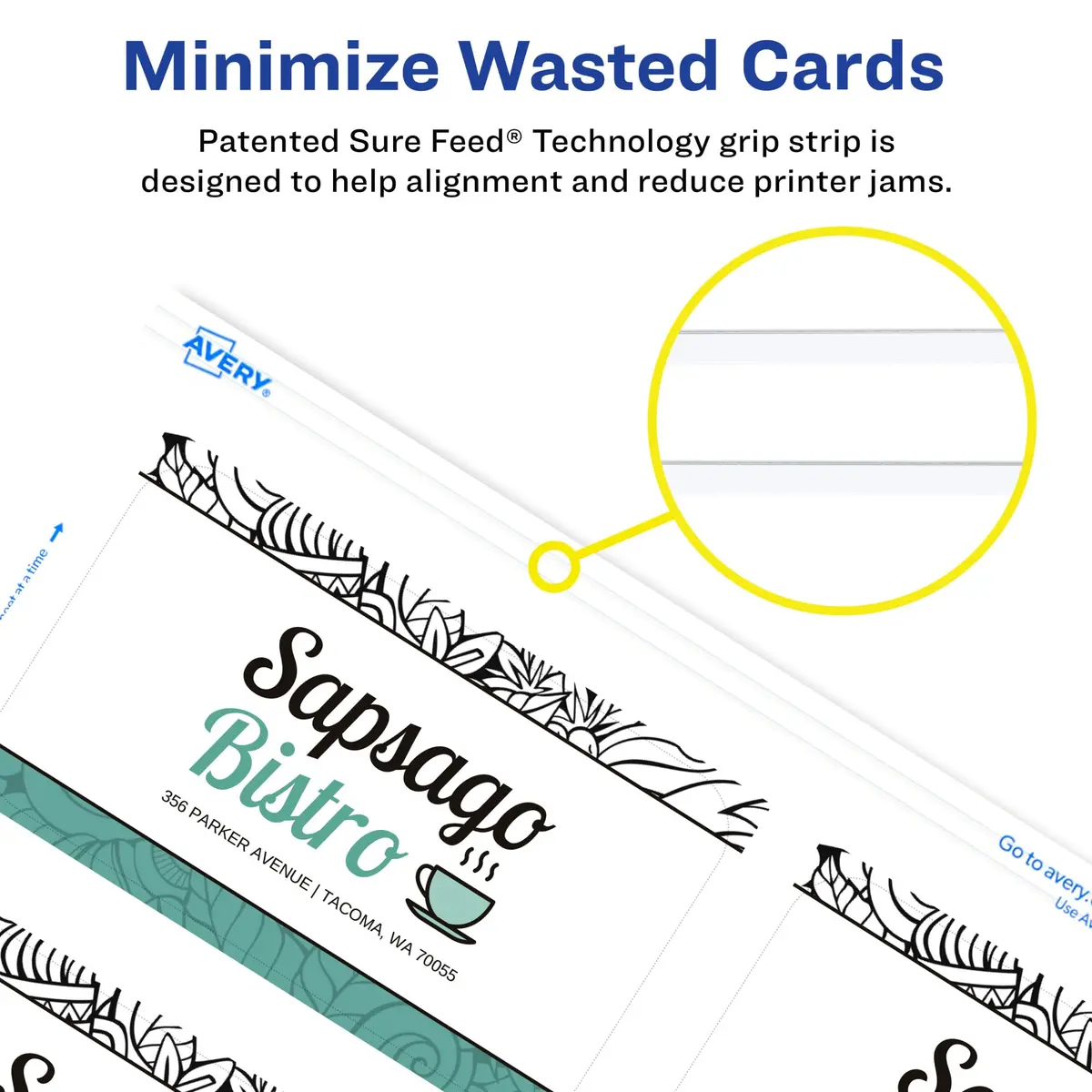 Avery Clean Edge Printable Business Cards with Sure Feed Technology, Rounded Corners, 160 Cards (25ml / 0.811 Fl Oz) | Professional Cards for Inkjet Printers - view 3