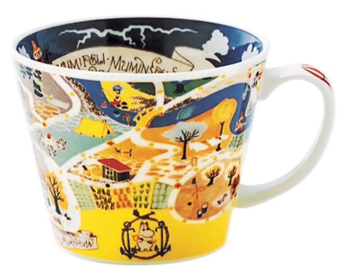 山加商店 Moomin Valley Map Design Soup Mug Cup Yamaka Japan | Porcelain 400ml | Cute Moomin Gift - main product image