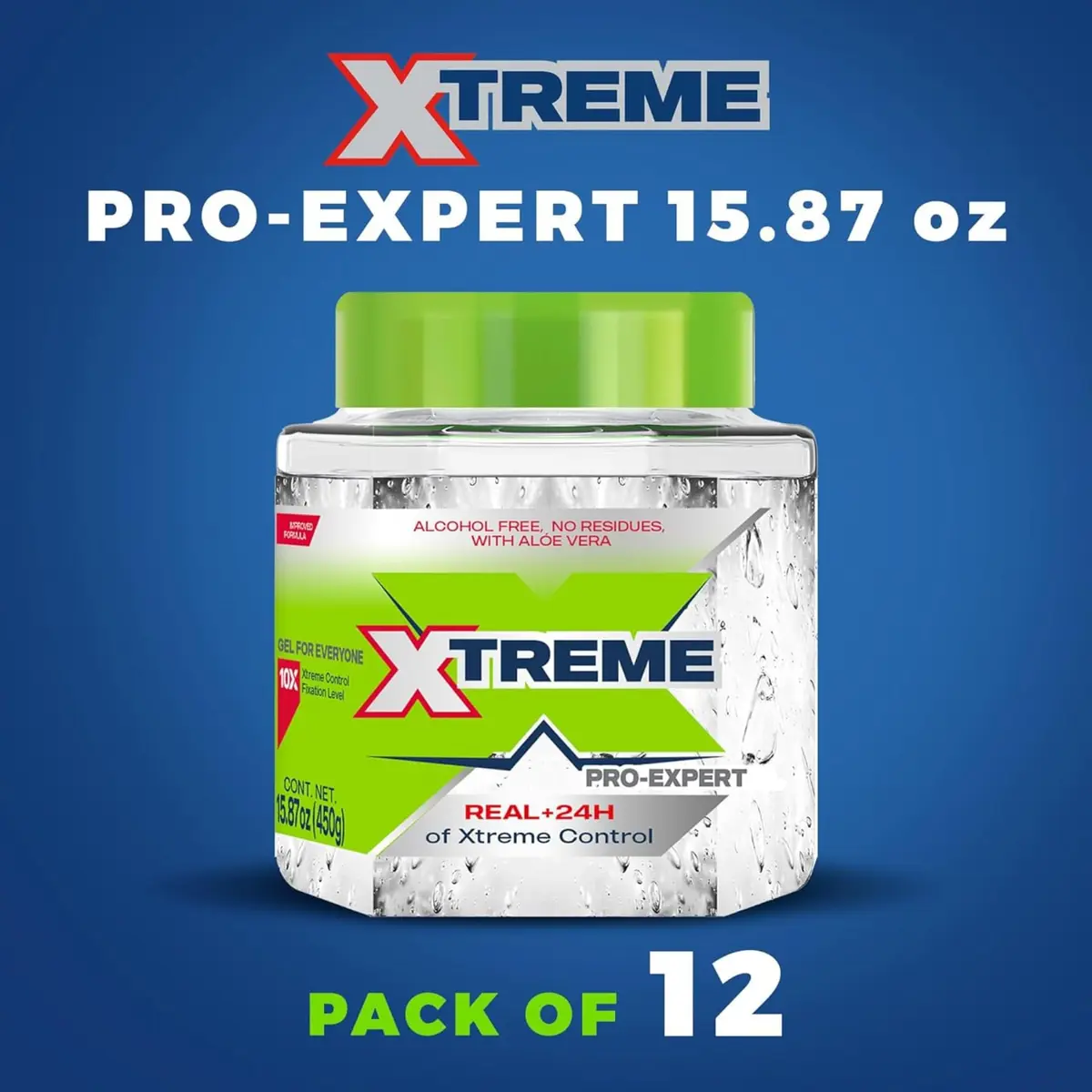 Xtreme Pro-Expert Styling Gel, 15.87 Oz Jar | Strong Hold, Alcohol-Free with Aloe Vera - view 2