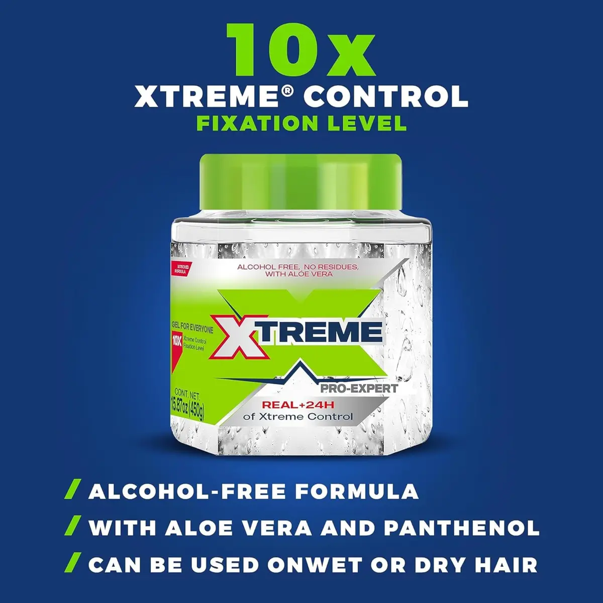 Xtreme Pro-Expert Styling Gel, 15.87 Oz Jar | Strong Hold, Alcohol-Free with Aloe Vera - view 4