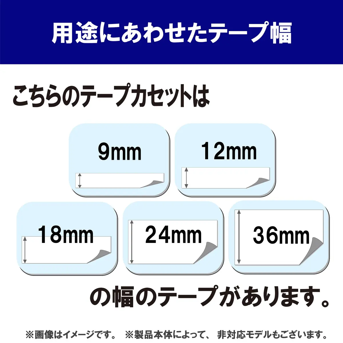 Brother Laminating Tape TZe-263 36mm | White Background/Blue Letters Laminated Tape - view 3