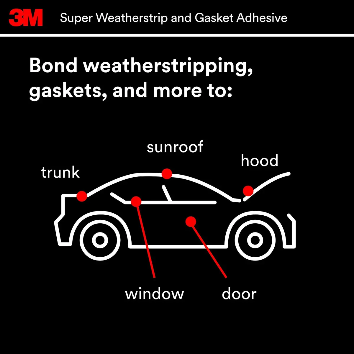 3M Super Weatherstrip and Gasket Adhesive 2 fl oz Tube | Waterproof Rubber Bonding - view 4