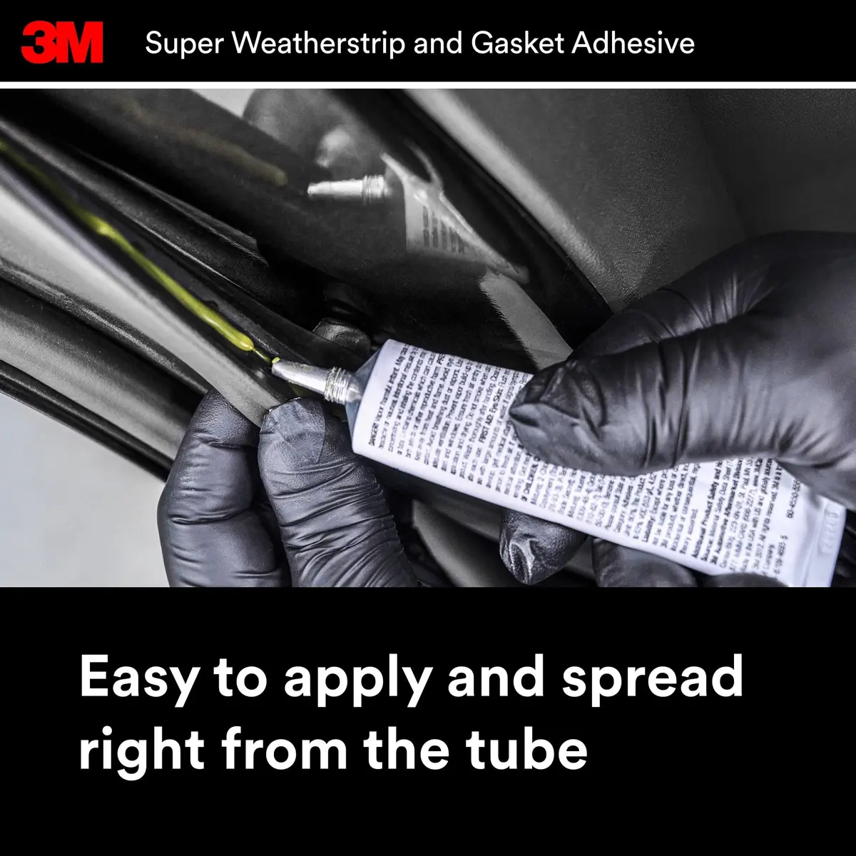 3M Super Weatherstrip and Gasket Adhesive 2 fl oz Tube | Waterproof Rubber Bonding - view 5