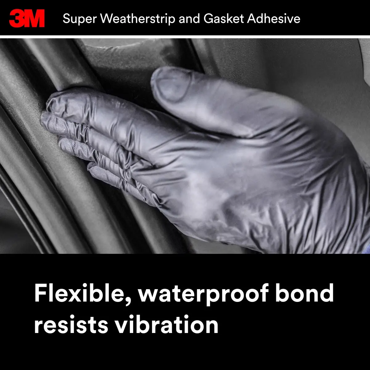 3M Super Weatherstrip and Gasket Adhesive 2 fl oz Tube | Waterproof Rubber Bonding - view 6