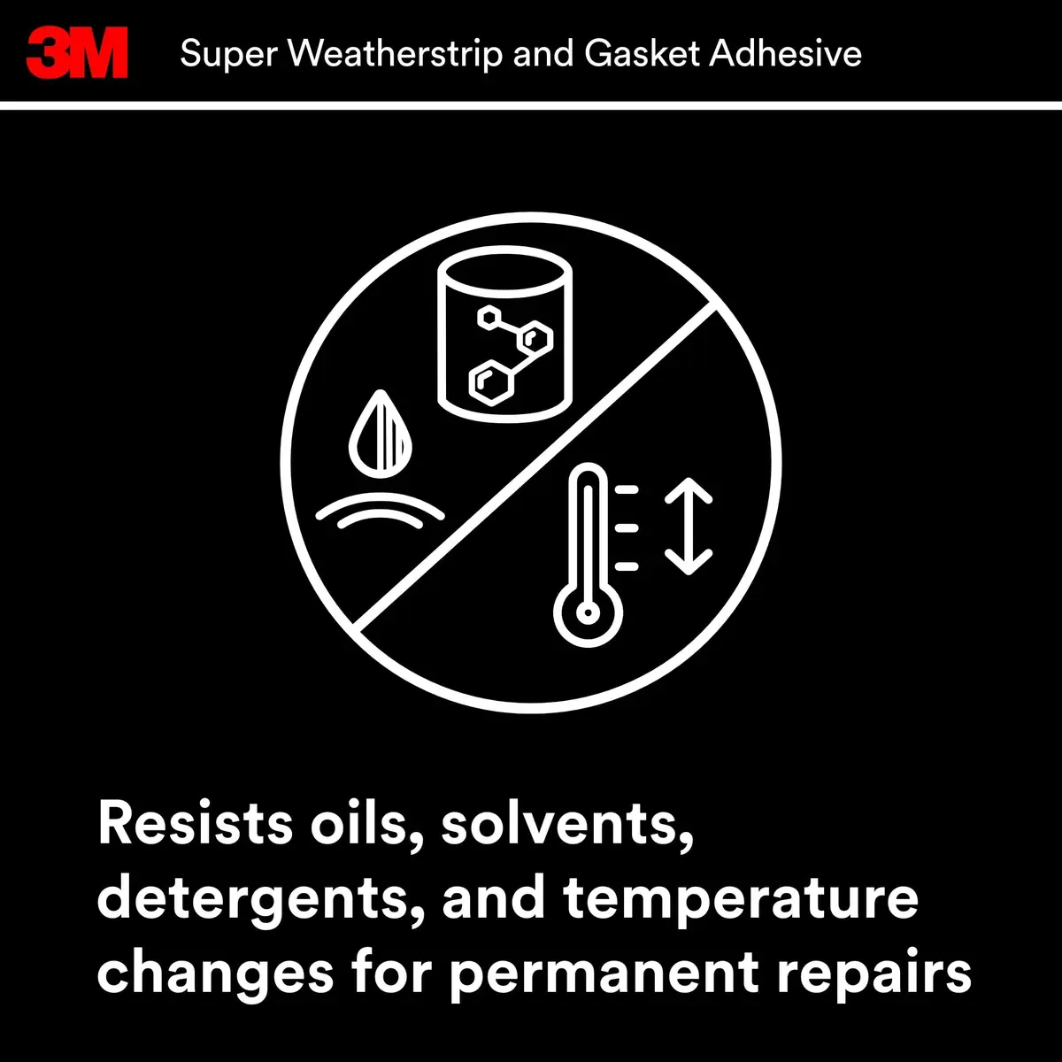 3M Super Weatherstrip and Gasket Adhesive 2 fl oz Tube | Waterproof Rubber Bonding - view 7