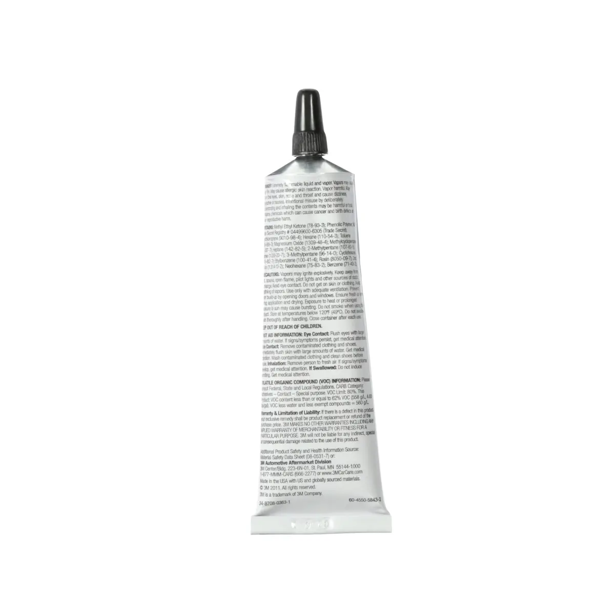 3M Super Weatherstrip and Gasket Adhesive 2 fl oz Tube | Waterproof Rubber Bonding - view 3