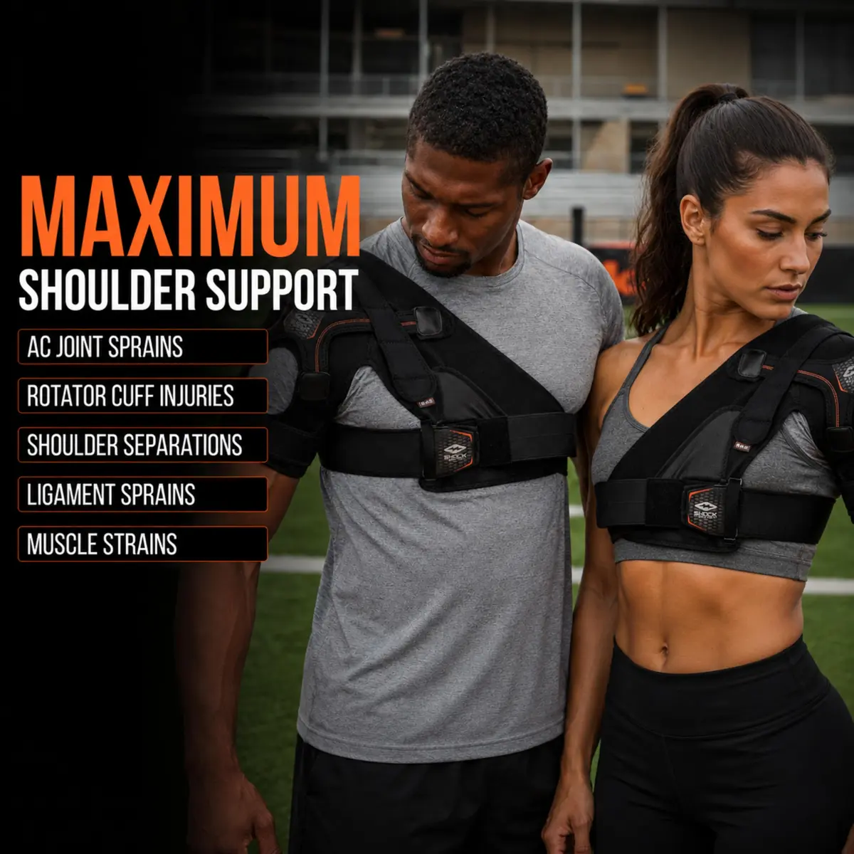 Shock Doctor Rotator Cuff Shoulder Brace for Men, Shoulder Brace for Women | Support for AC Sprains & Rotator Cuff Injuries - view 3
