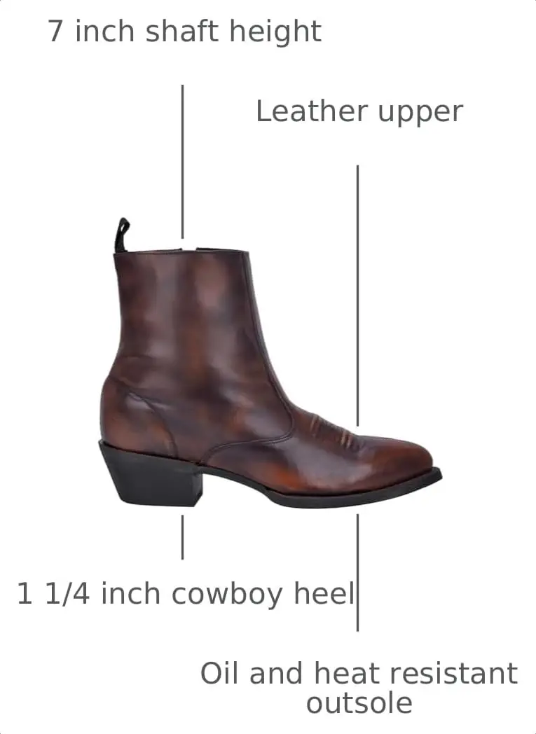 Laredo Fletcher Pointed Toe Pull On Casual Boots Ankle - Size 11 D | Classic Western Style - view 2