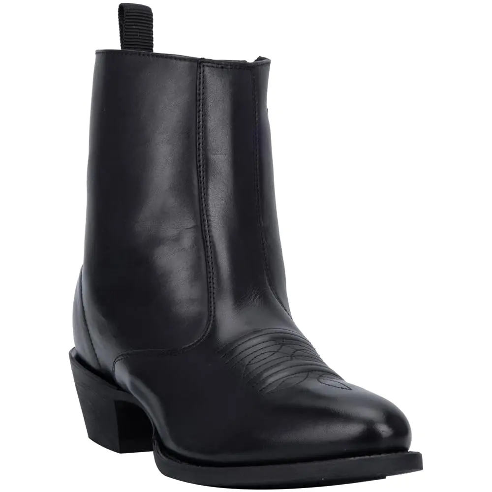 Dingo Mens Fletcher Pointed Toe Pull On Casual Boots Ankle - Black - Size 10.5 2E | Western Style with Leather Upper - view 2