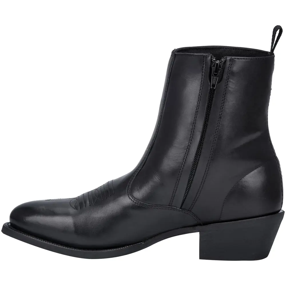 Dingo Mens Fletcher Pointed Toe Pull On Casual Boots Ankle - Black - Size 10.5 2E | Western Style with Leather Upper - view 3