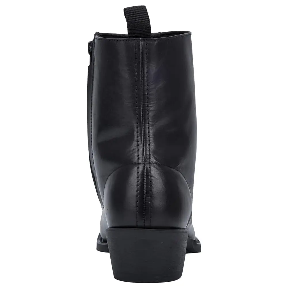Dingo Mens Fletcher Pointed Toe Pull On Casual Boots Ankle - Black - Size 10.5 2E | Western Style with Leather Upper - view 4