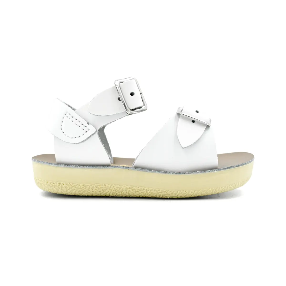 Salt Water Sandals Sun-San Surfer, White, Toddler 8 | Water-Friendly Leather, All-Day Comfort - view 5