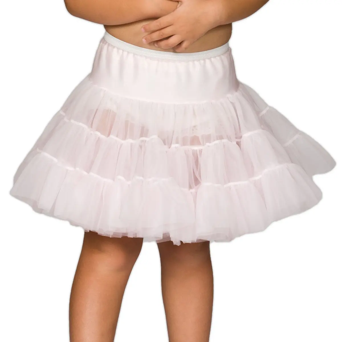 IC Collections Little Girls Pink Bouffant Half Slip Petticoat 6 | Comfortable Tiered Nylon - main product image