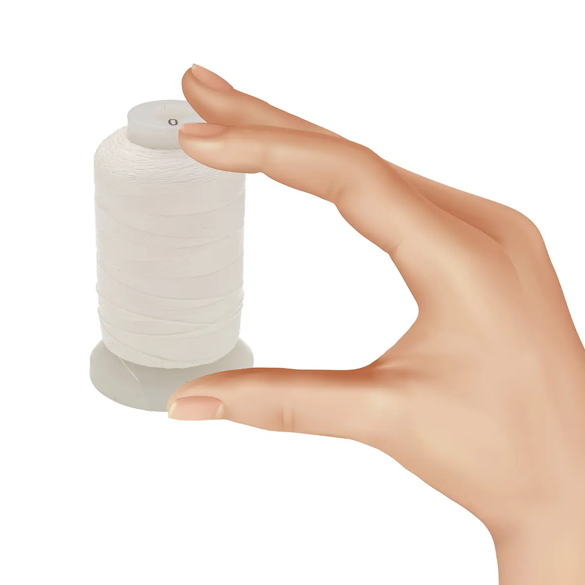 The Beadsmith Pure Silk Cord White Size 0 0.152 mm (0.006”) 600 Yards (1800 ft) | Luxury Jewelry Stringing - view 4