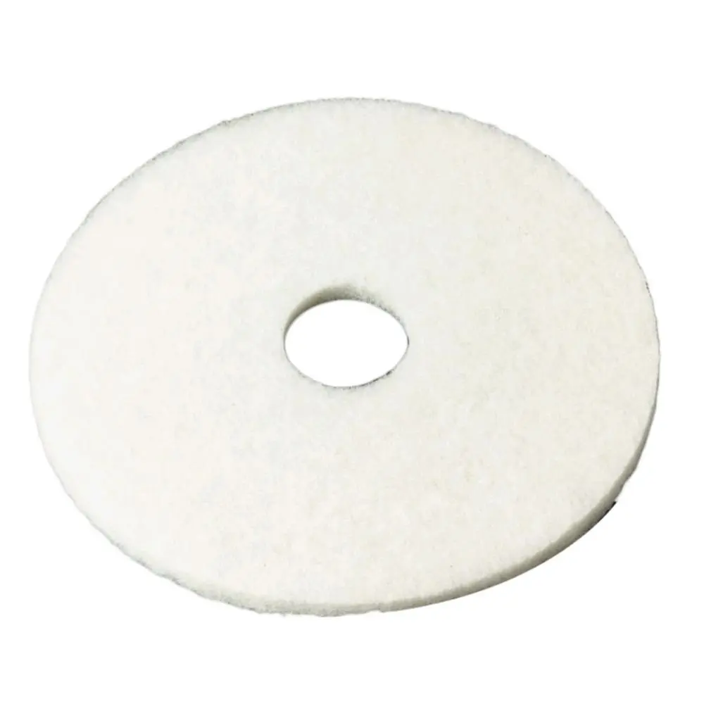 3M White Super Polish Pad 4100, 13 in | Light Cleaning & Polishing Pad for Floors - main product image
