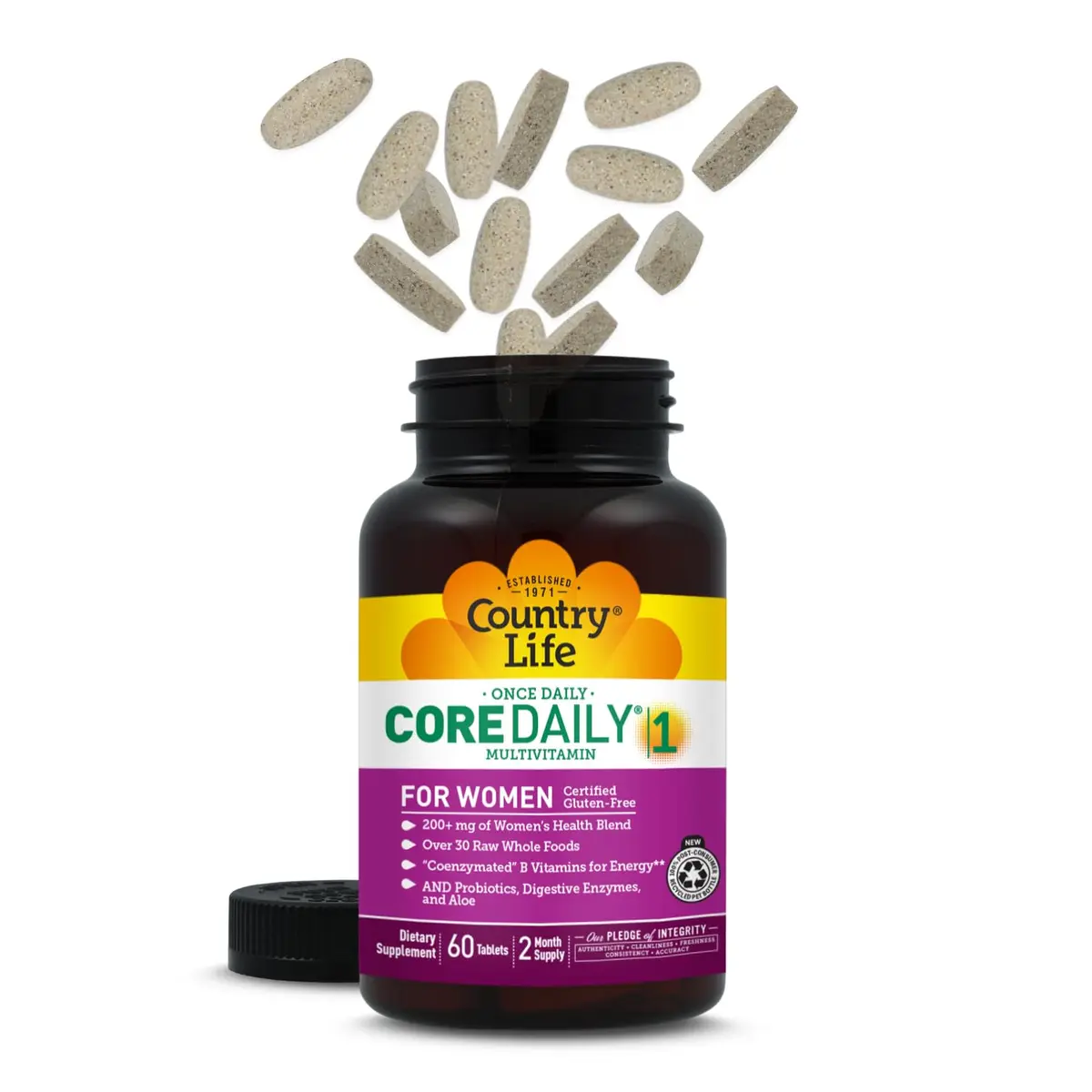 Country Life Core Daily 1 Women’s Multivitamin with Iron, 60 Tablets | Supports Women's Health & Wellness - view 8