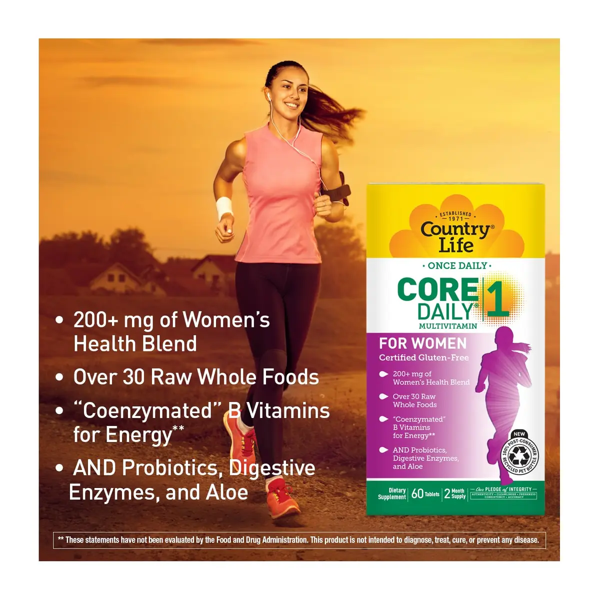 Country Life Core Daily 1 Women’s Multivitamin with Iron, 60 Tablets | Supports Women's Health & Wellness - view 4