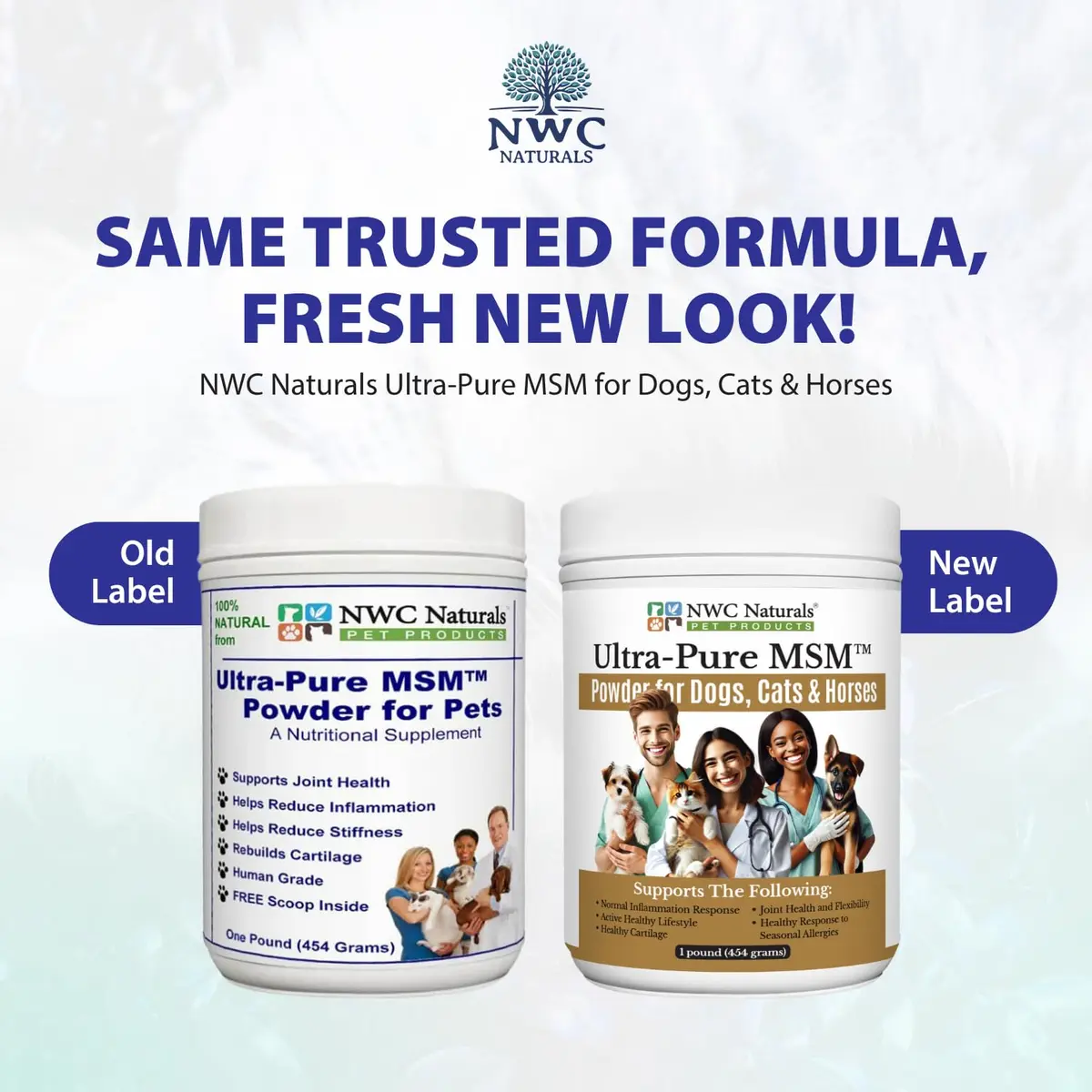 NWC Naturals MSM Powder for Dogs, Cats & Horses 454g | Supports Joint & Mobility - view 2