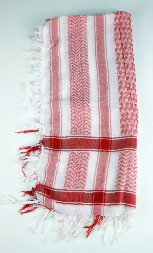 Tapp Collections Shemagh Head Neck Scarf - Red/White | Sun Wind Sand Protection 42"x42" - view 3