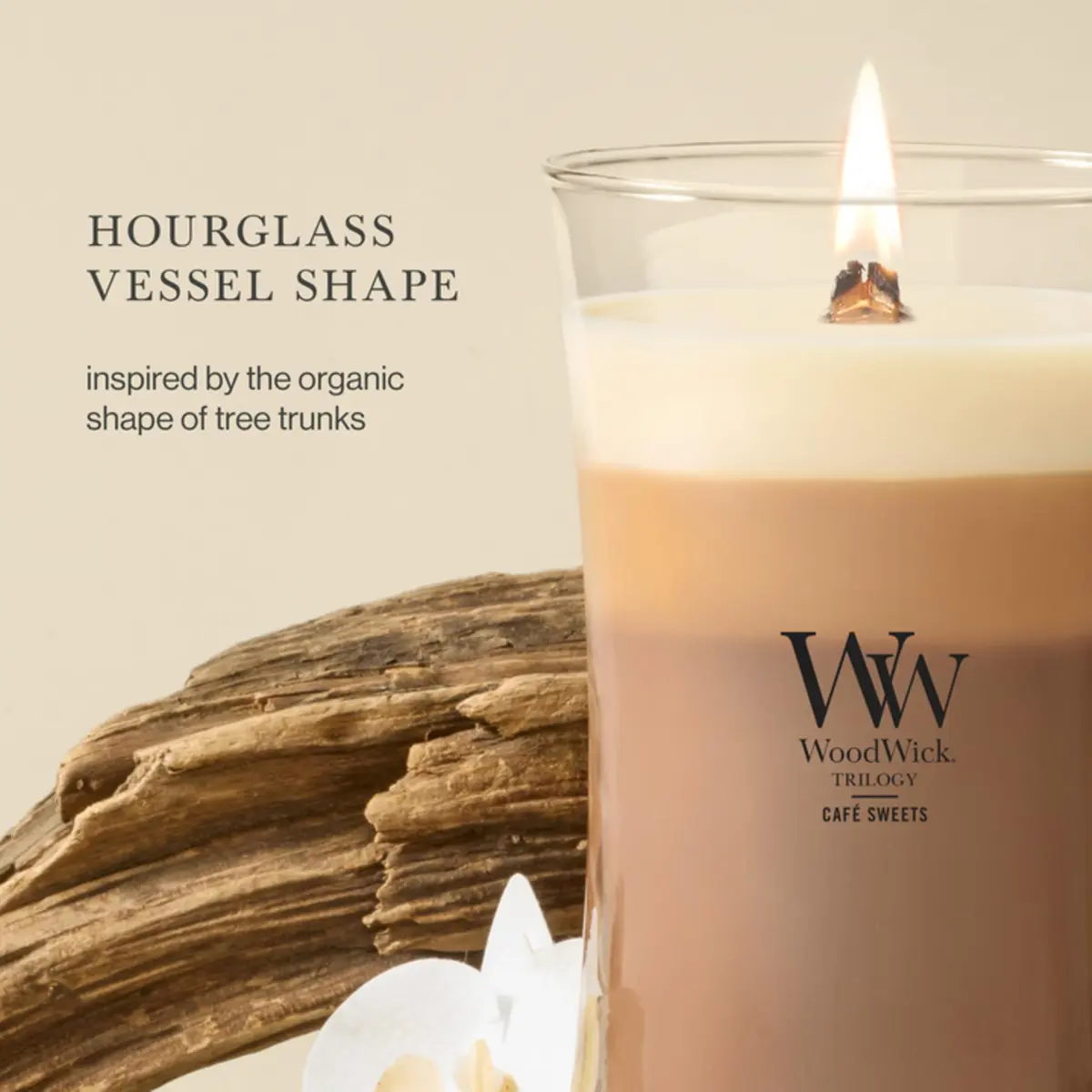 WoodWick Café Sweets Trilogy Tri-Scented Candle, Crackling Wick, 21.5oz | Layered Fragrances with Crackle Sound - view 3