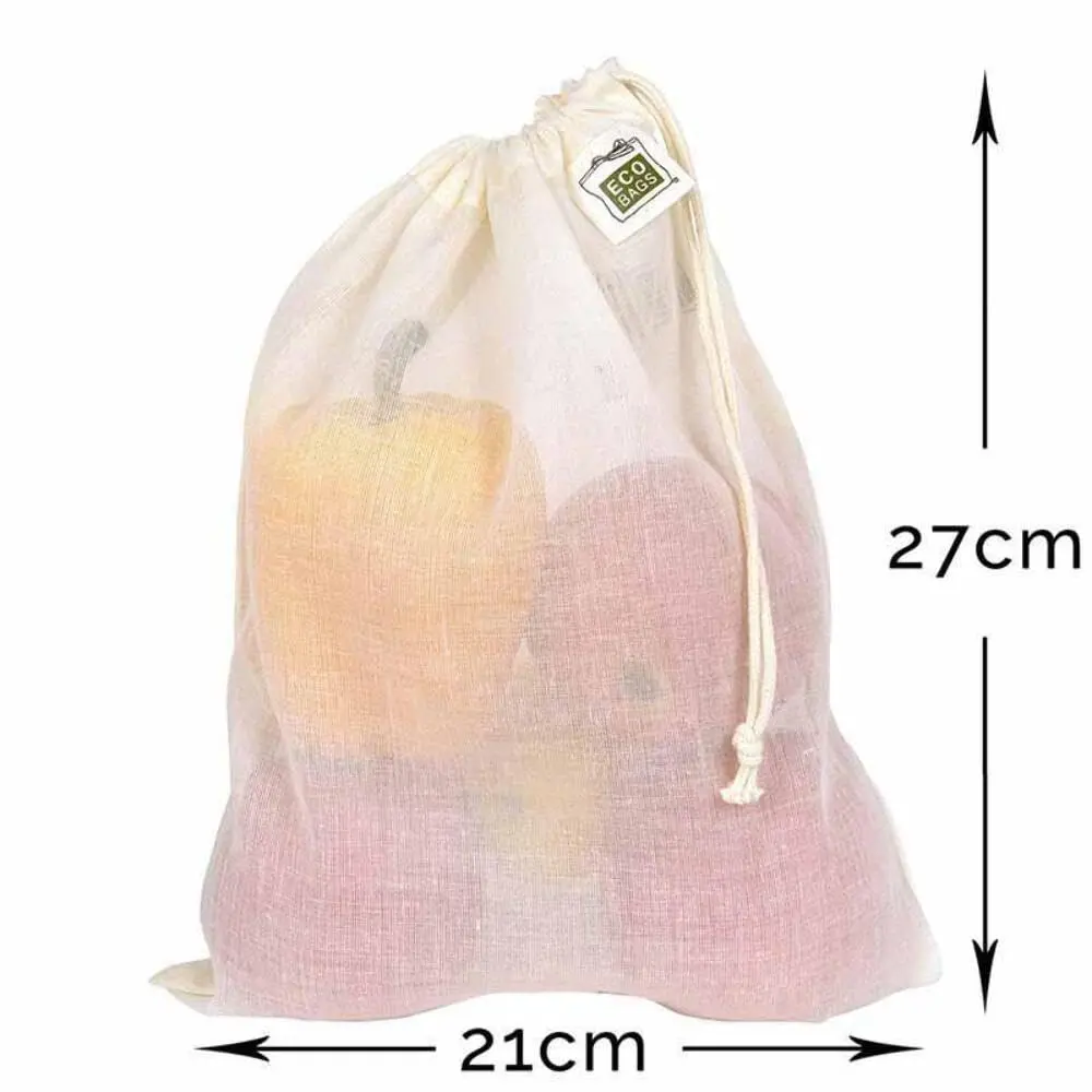 Ecobags Gauze Produce Bags Natural Cotton | Eco-Friendly, Reusable, 24 Pack - view 2