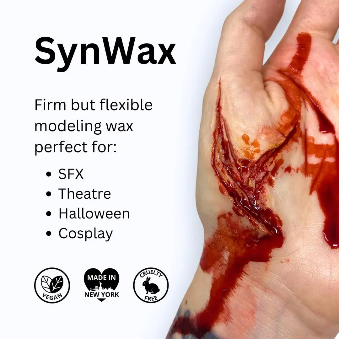 Mehron Makeup SynWax Special FX Modeling Wax 1.5 oz | Create Realistic Wounds & Scars - view 4