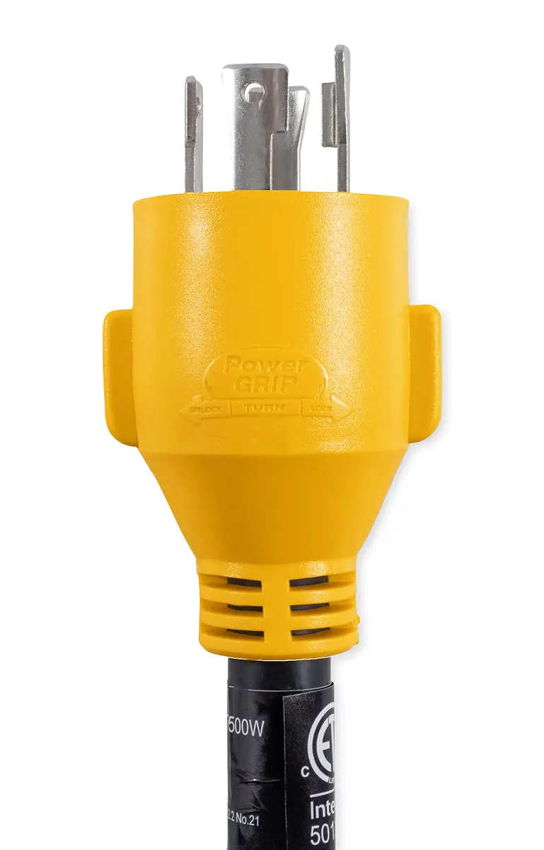 Camco PowerGrip Camper/RV Generator Adapter | 4-Prong L14-30 Male & 50-Amp Female | Rated 125/250V & 7500 Watts - view 4