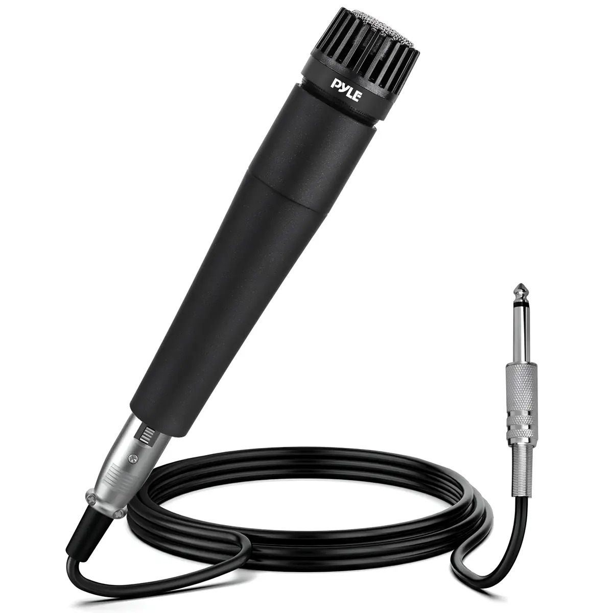 PylePro Dynamic Handheld Microphone | Unidirectional Vocal Mic with Built-in Pop Filter (6.14" x 1.24") - main product image